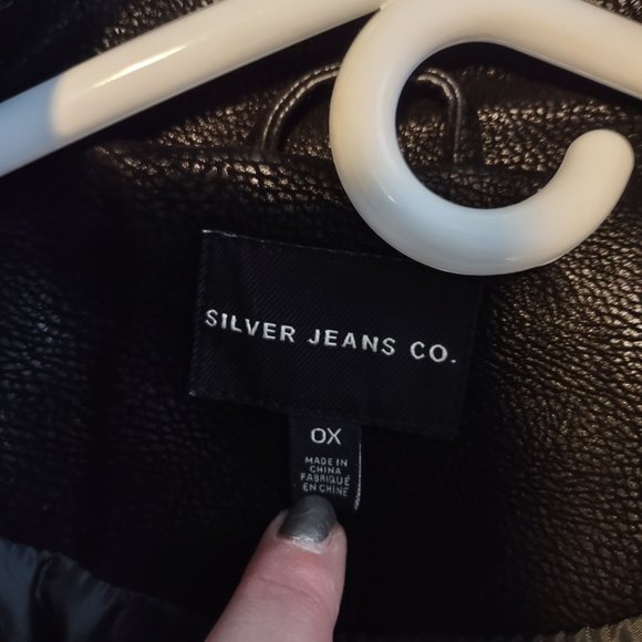 Silver Jeans Moto Leather Jacket - Picture 3 of 6